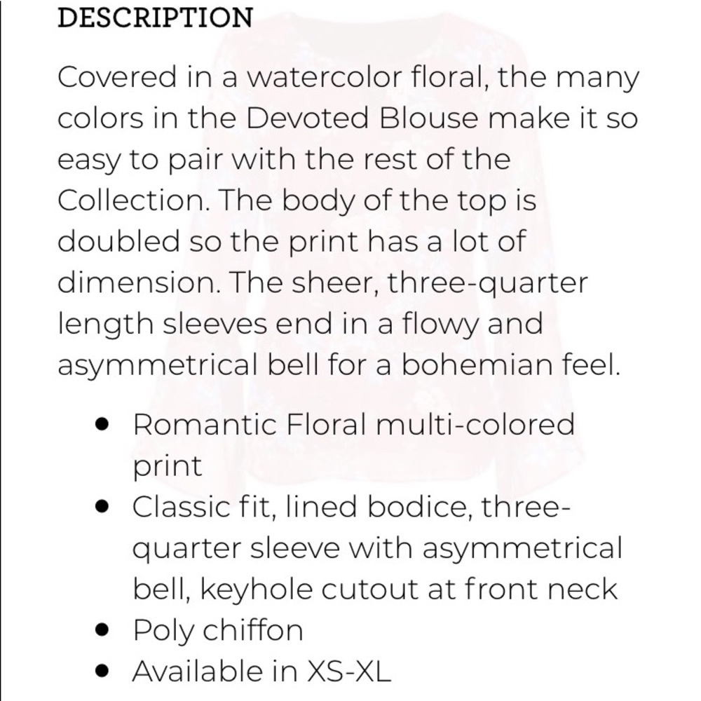 Cabi Devoted Blouse Euc - image 4